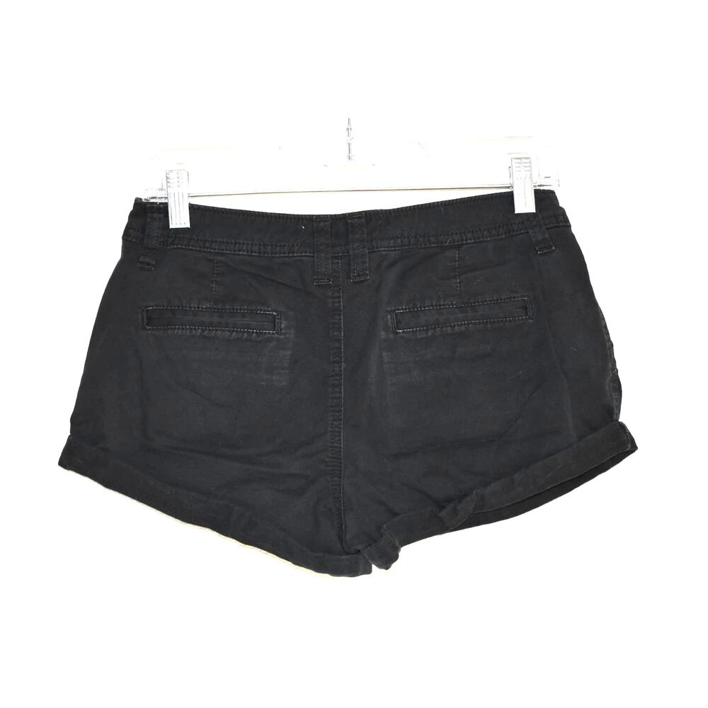 Abercrombie & Fitch Black Khaki Shorts Size 0/25 - Picture 2 of 5